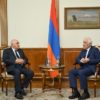 Նախագահ Վահագն Խաչատուրյանը հանդիպել է Հայաստանի արդյունաբերողների և գործարարների միության նախագահ Արսեն Ղազարյանի հետ